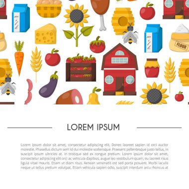 Vektör karikatür çiftlik piyasa arka plan