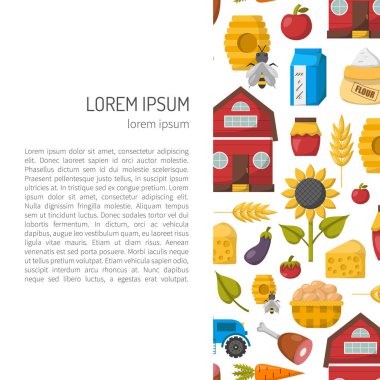 Vektör karikatür çiftlik piyasa arka plan