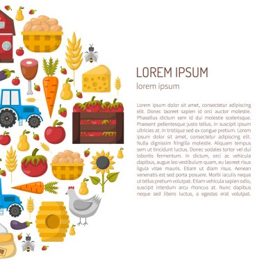 Vektör karikatür çiftlik piyasa arka plan