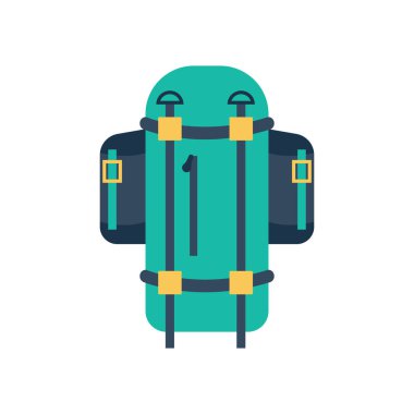 Vektör karikatür düz spor sırt çantası