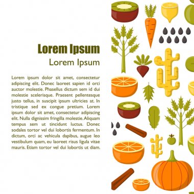 Vektör Detoks smoothies malzemeler karikatür