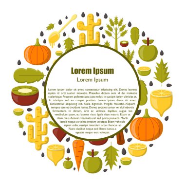 Vektör Detoks smoothies malzemeler karikatür