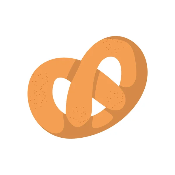 Vector desenho animado padaria loja pretzel ícone — Vetor de Stock