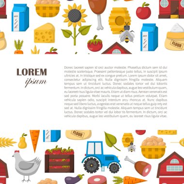 Vektör karikatür çiftlik piyasa arka plan