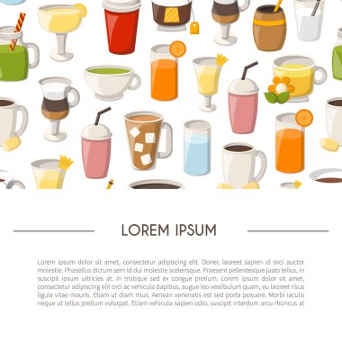 Arka plan vektör karikatür alkolsüz içecekler