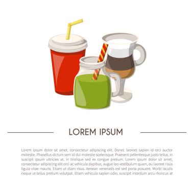 Arka plan vektör karikatür alkolsüz içecekler