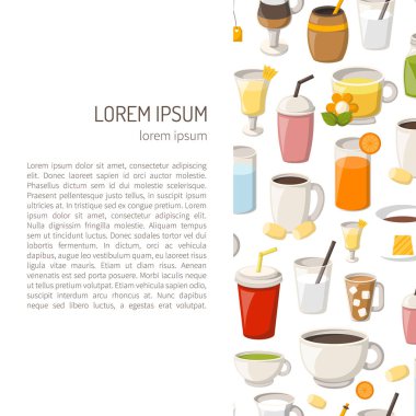 Arka plan vektör karikatür alkolsüz içecekler