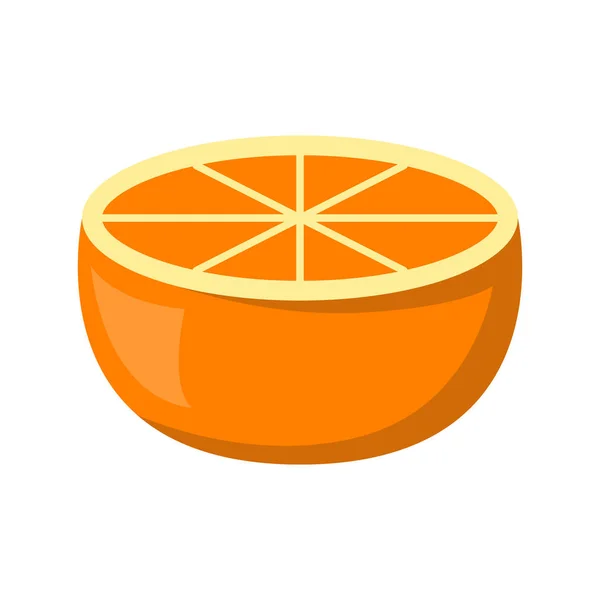 Wektor kreskówka na białym tle pomarańczowy — Wektor stockowy
