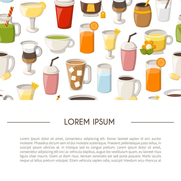 Arka plan vektör karikatür alkolsüz içecekler