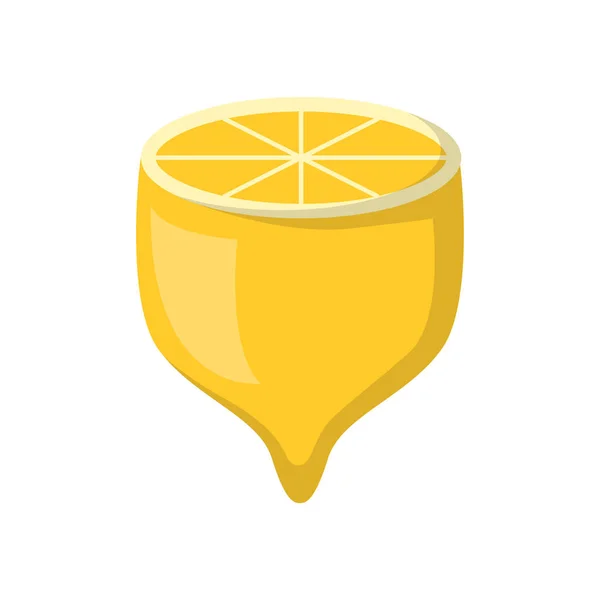 Vector cartoon isolated lemon — Stock Vector