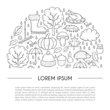 Vektör karikatür elle çizilmiş arka plan