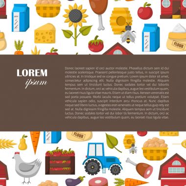 Vektör karikatür çiftlik piyasa arka plan