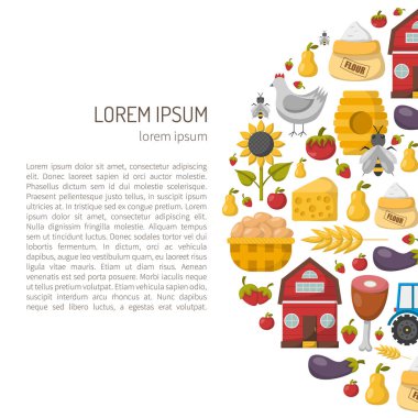 Vektör karikatür çiftlik piyasa arka plan