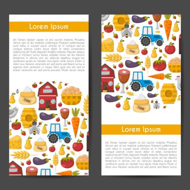 Vektör karikatür çiftlik piyasa arka plan