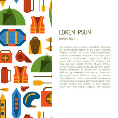 Vektör arka plan rafting düz