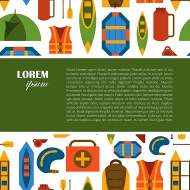 Vektör arka plan rafting düz