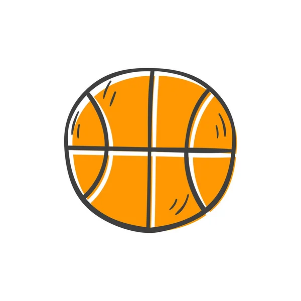 Pallone da basket disegnato a mano vettoriale — Vettoriale Stock