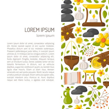 Vektör karikatür ayurveda arka plan