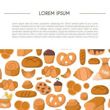 Vektör karikatür Pastane fırın