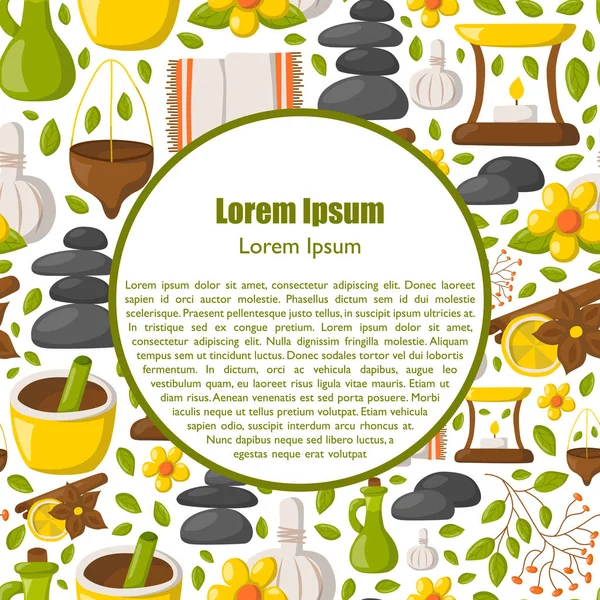 Vektör karikatür ayurveda arka plan