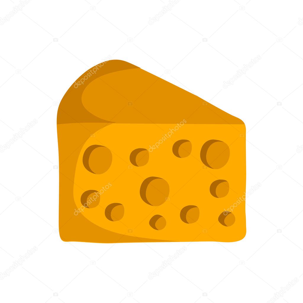 Vector cartoon isolated cheese