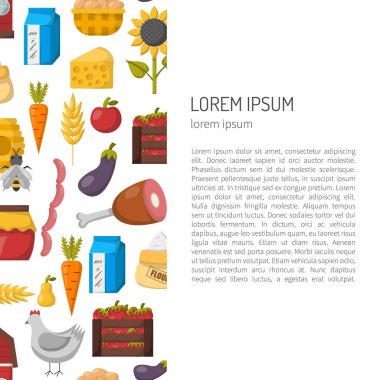 Vektör karikatür çiftlik piyasa arka plan