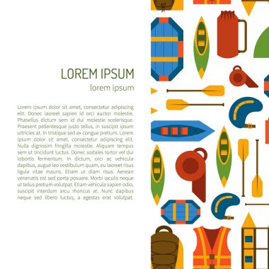 Vektör arka plan rafting düz