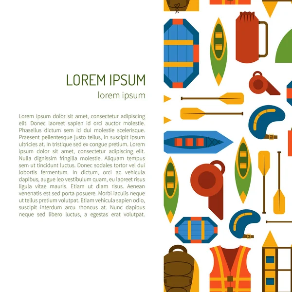 Vektör arka plan rafting düz