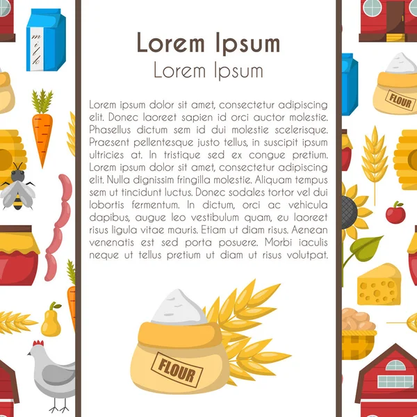 Vektör karikatür çiftlik piyasa arka plan