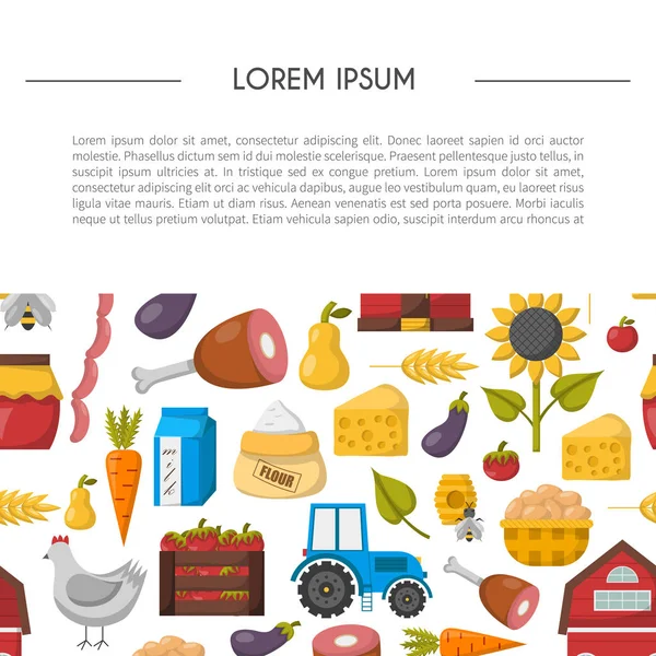 Vektör karikatür çiftlik piyasa arka plan