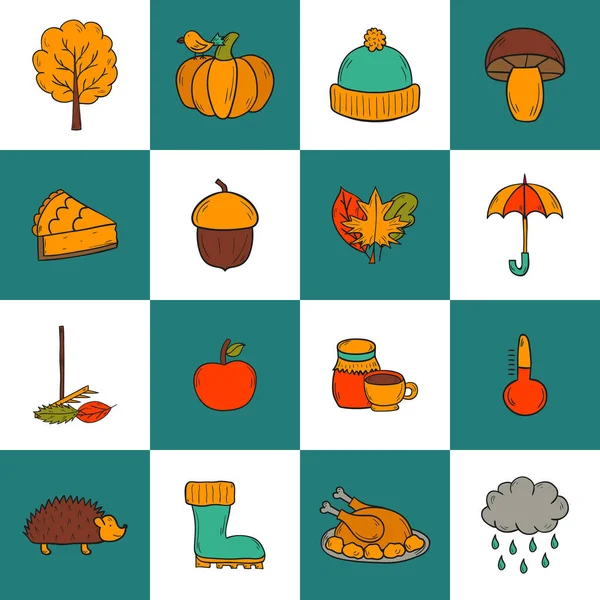 Vektör karikatür elle çizilmiş simgeler