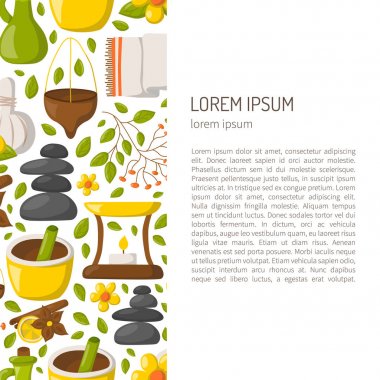 Vektör karikatür ayurveda arka plan