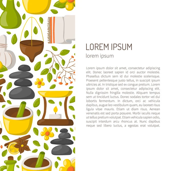 Vektör karikatür ayurveda arka plan