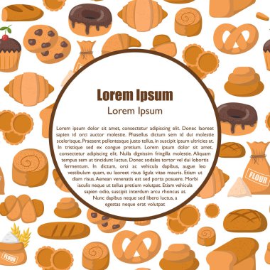 Vektör karikatür Pastane fırın