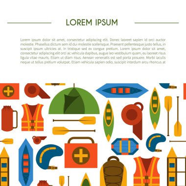 Vektör arka plan rafting düz