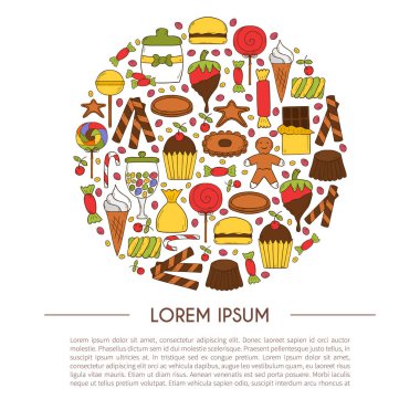 Vektör el şeker chop arka plan çekilmiş