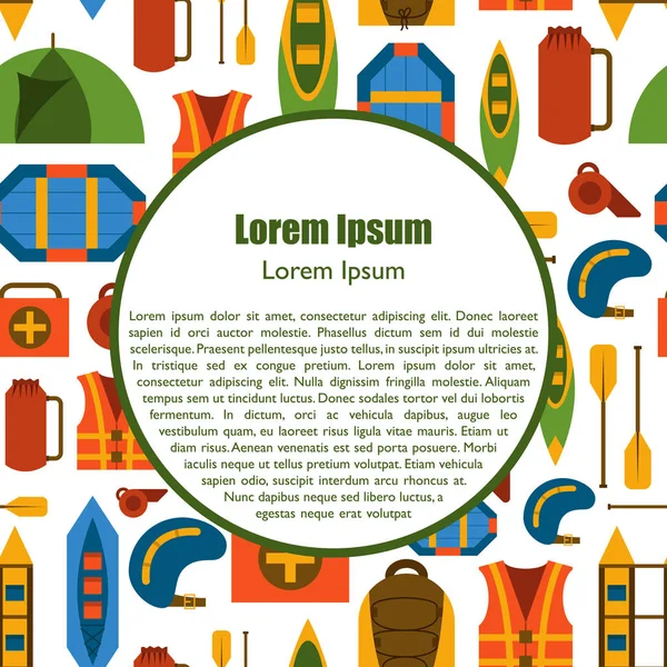 Vektör arka plan rafting düz