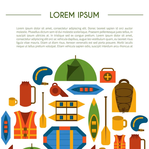 Vektör arka plan rafting düz