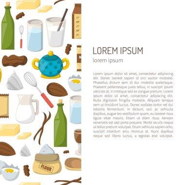 Vektör karikatür maddeler arka plan pişirme