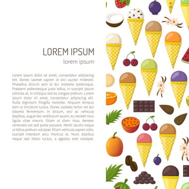 Vektör karikatür dondurma arka plan