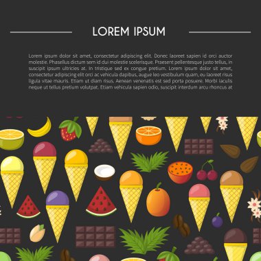 Vektör karikatür dondurma arka plan