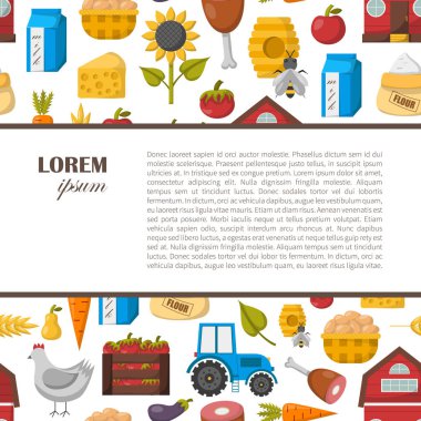 Vektör karikatür çiftlik piyasa arka plan