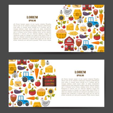 Vektör karikatür çiftlik piyasa arka plan