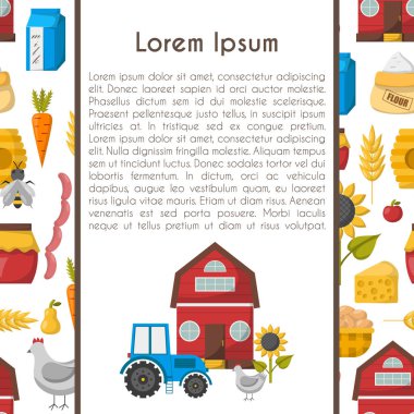 Vektör karikatür çiftlik piyasa arka plan