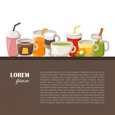 Arka plan vektör karikatür alkolsüz içecekler