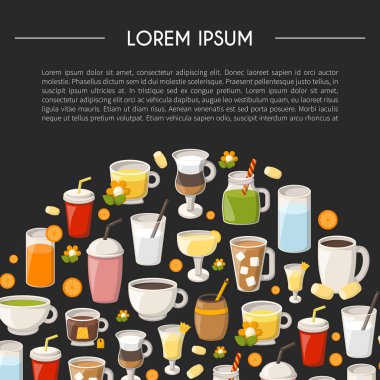 Arka plan vektör karikatür alkolsüz içecekler