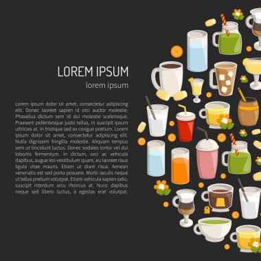 Arka plan vektör karikatür alkolsüz içecekler