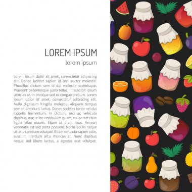 Vektör karikatür reçel kavanoz ayarla