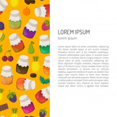 Vektör karikatür reçel kavanoz ayarla