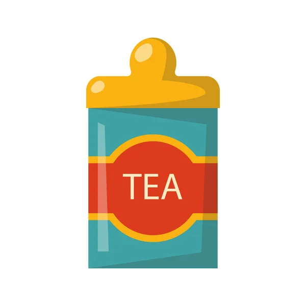 Caixa de chá de desenho animado vetorial — Vetor de Stock